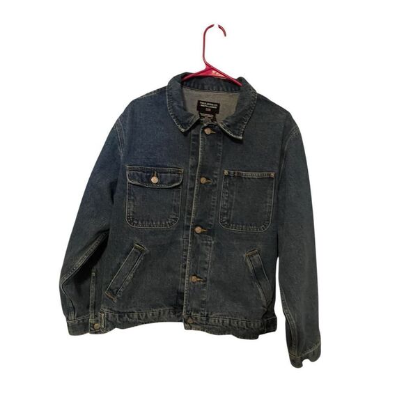 Polo Jeans Co. Ralph Lauren Womens Blue Button Front Cotton Denim Jacket Medium - Picture 3 of 16